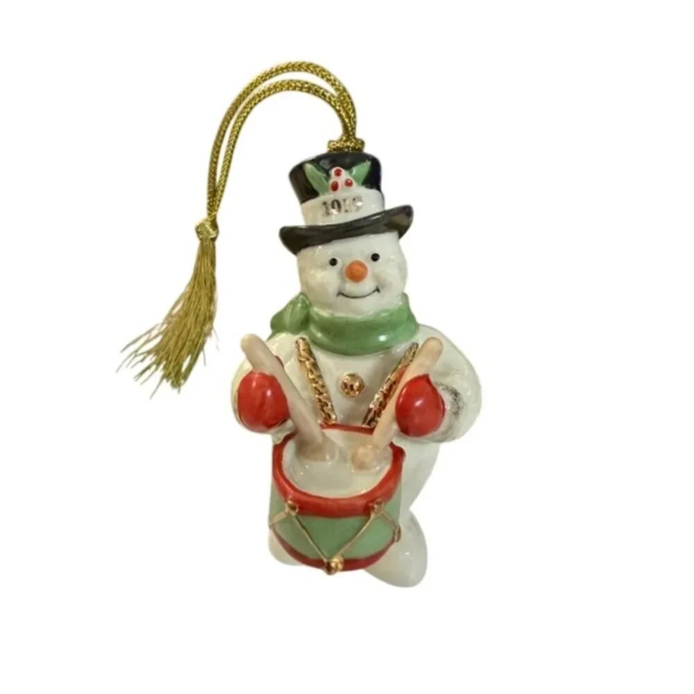 Lenox 2019 Snowy Beat Snowman Ornament Excellent
